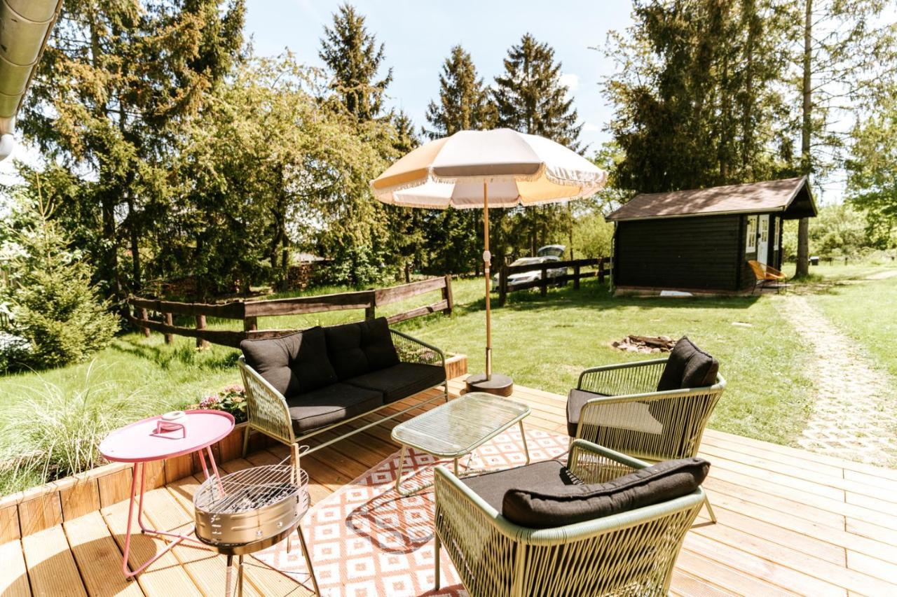 Wunderschoenes Chalet Mit Gaestehaus In Der Natur Mit Fass-Sauna Sangerhausen Eksteriør billede