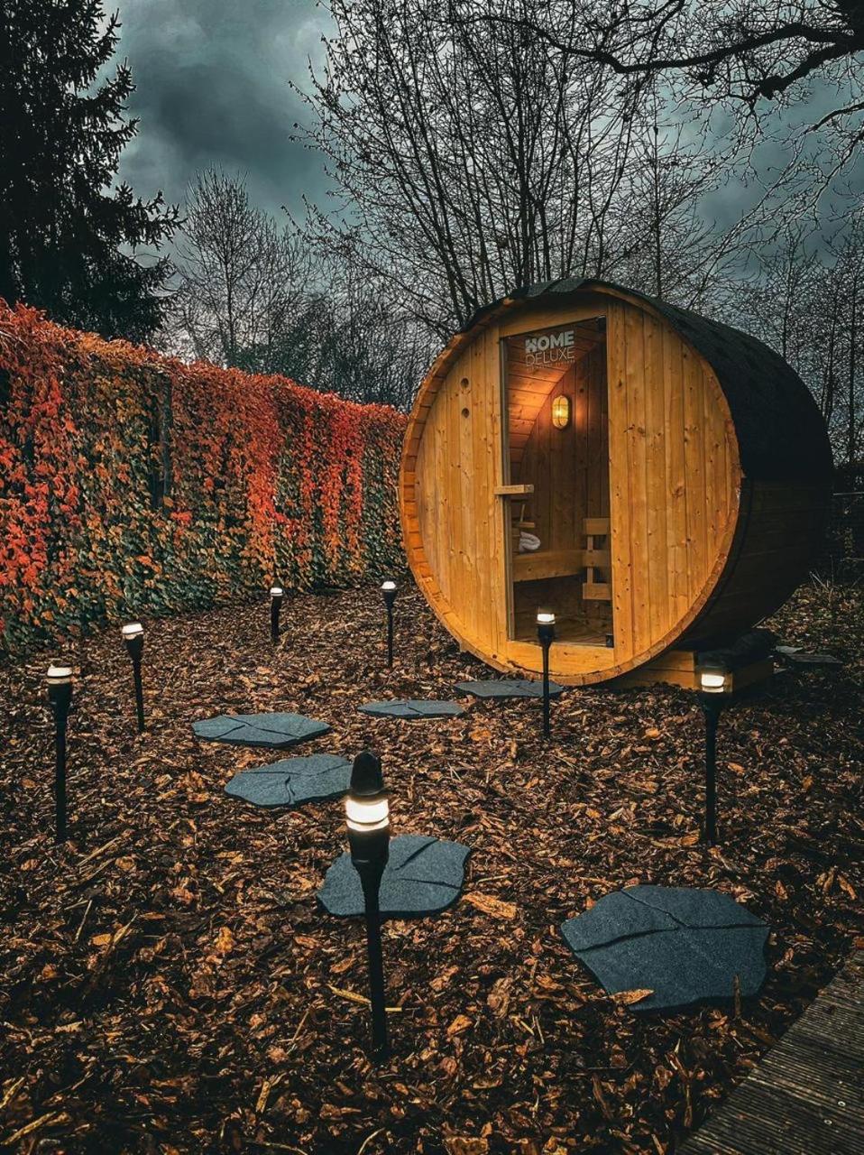 Wunderschoenes Chalet Mit Gaestehaus In Der Natur Mit Fass-Sauna Sangerhausen Eksteriør billede