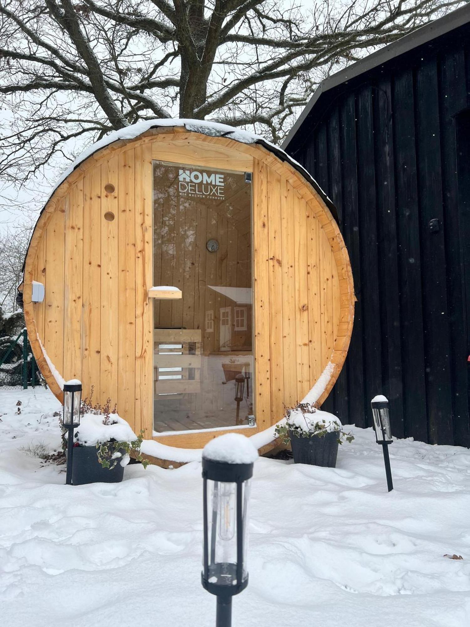 Wunderschoenes Chalet Mit Gaestehaus In Der Natur Mit Fass-Sauna Sangerhausen Eksteriør billede